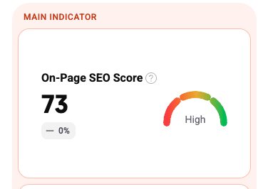 Ubersuggest on-page SEO score for gertifoods.com: 73, rated high