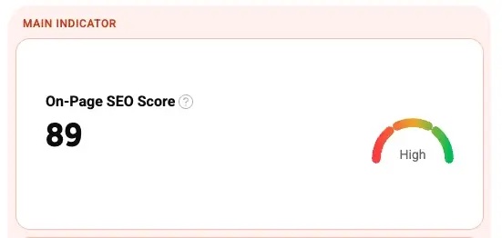 Ubersuggest on-page SEO score for sts-steuerungstechnik.de: 89, rated high
